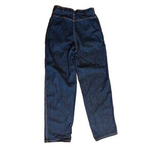 Vtg 80s Stuffed Jeans Juniors 11 Bareback Mom Pleated Front High Rise Blue Denim
